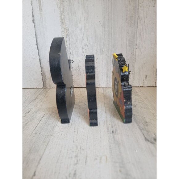 Rustic vintage BOO Halloween letter block set - Picture 5 of 6